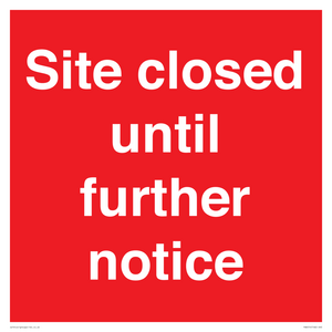 Site closed until further notice